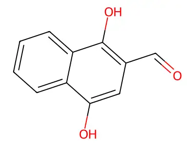 1,4-Dihydroxy-2-naphthalenecarboxaldehyde structure