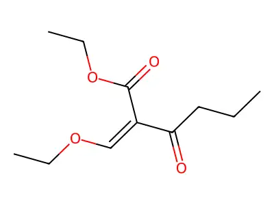 ethyl (2Z)-2-butanoyl-3-ethoxyprop-2-enoate structure