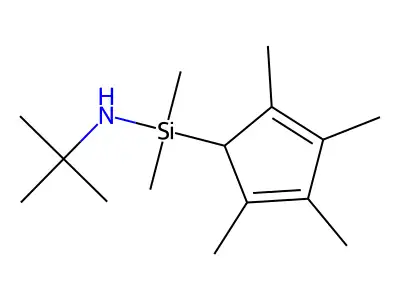 N-tert-Butyl-1,1-dimethyl-1-(2,3,4,5-tetramethyl-2,4-cyclopentadien-1-yl)silanamine structure
