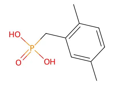 [(2,5-Dimethylphenyl)methyl]phosphonic acid structure