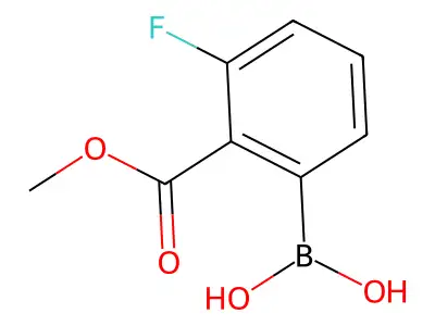 2-Methoxycarbonyl-3-fluorophenylboronic acid structure