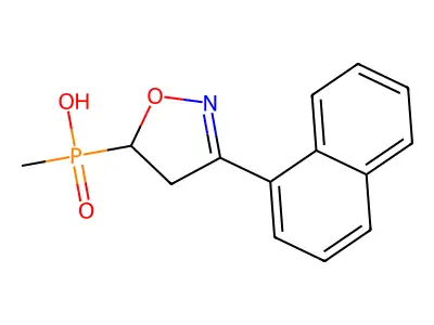 Phosphinic acid, (4,5-dihydro-3-(1-naphthalenyl)-5-isoxazolyl)methyl- structure