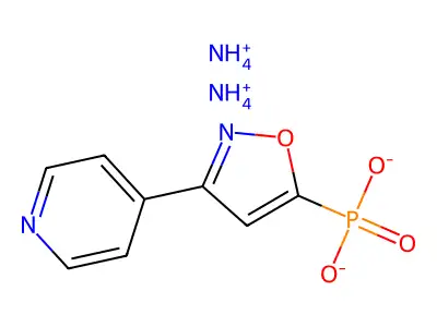 phosphonic acid, (3-(4-pyridinyl)-5-isoxazolyl)-, diammonium salt structure