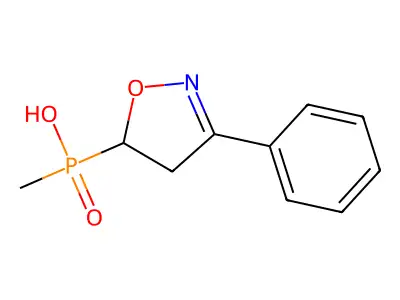 Methyl(3-phenyl-4,5-dihydro-1,2-oxazol-5-yl)phosphinic acid structure