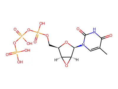 2',3'-Lyxoanhydrothymidine 5'-triphosphate structure
