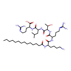 N-Myristoyl-lysyl-arginyl-threonyl-leucyl-arginine structure