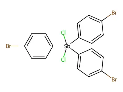 Dichlorotris(4-bromophenyl)antimony structure