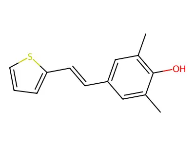2,6-Dimethyl-4-(2-thiophen-2-ylethenyl)phenol structure