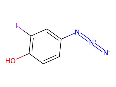 2-Iodo-4-azidophenol structure