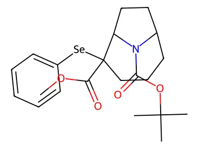 9-Azabicyclo(4.2.1)nonane-2,9-dicarboxylic acid, 2-(phenylseleno)-, 9-(1,1-dimethylethyl) 2-methyl ester, endo- structure