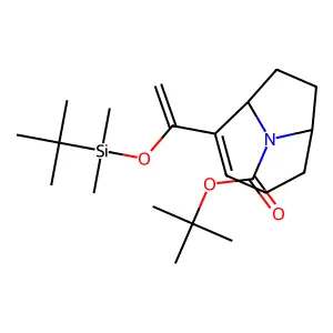 tert-Butyl (6R)-5-(1-(tert-butyl(dimethyl)silyl)oxyethenyl)-9-azabicyclo(4.2.1)non-4-ene-9-carboxylate structure