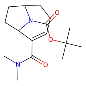 tert-Butyl (6R)-5-(dimethylcarbamoyl)-9-azabicyclo(4.2.1)non-4-ene-9-carboxylate structure