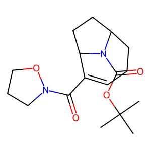 Tert-butyl (6R)-5-(1,2-oxazolidine-2-carbonyl)-9-azabicyclo[4.2.1]non-4-ene-9-carboxylate structure
