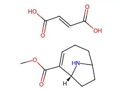 but-2-enedioic acid;methyl (1R)-9-azabicyclo[4.2.1]non-2-ene-2-carboxylate structure