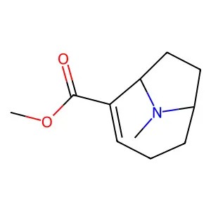 Methyl (6R)-9-methyl-9-azabicyclo(4.2.1)non-4-ene-5-carboxylate structure