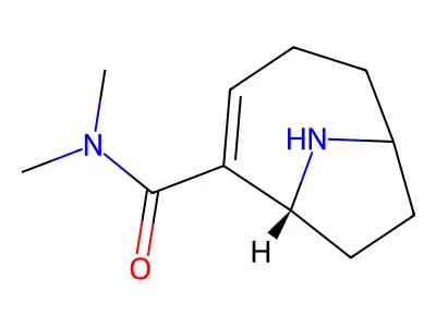 N,N-dimethyl-9-azabicyclo[4.2.1]non-2-ene-2-carboxamide structure