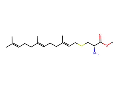 Methyl 2-amino-3-(3,7,11-trimethyldodeca-2,6,10-trienylsulfanyl)propanoate structure