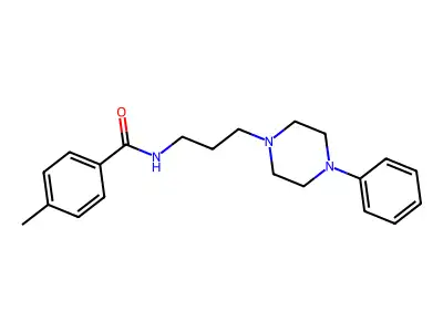 4-methyl-N-[3-(4-phenylpiperazin-1-yl)propyl]benzamide structure