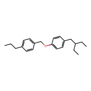 Benzene, 1-(2-Ethylbutyl)-4-((4-propylphenyl)methoxy)- structure