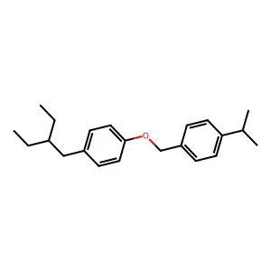 Benzene, 1-(2-ethylbutyl)-4-((4-(1-methylethyl)phenyl)methoxy)- structure