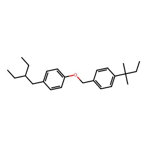 Benzene, 1-(1,1-dimethylpropyl)-4-((4-(2-ethylbutyl)phenoxy)methyl)- structure
