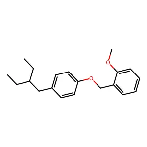 Benzene, 1-((4-(2-ethylbutyl)phenoxy)methyl)-2-methoxy- structure