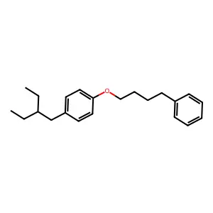Benzene, 1-(2-ethylbutyl)-4-(4-phenylbutoxy)- structure