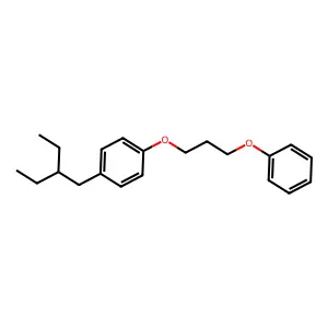 Benzene, 1-(2-ethylbutyl)-4-(3-phenoxypropoxy)- structure