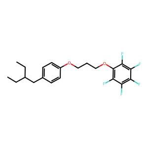 Benzene, 1-(3-(4-(2-ethylbutyl)phenoxy)propoxy)-2,3,4,5,6-pentafluoro- structure