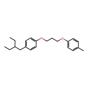 Benzene, 1-(2-ethylbutyl)-4-(3-(4-methylphenoxy)propoxy)- structure
