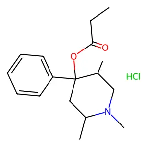 Trimeperidine hydrochloride structure