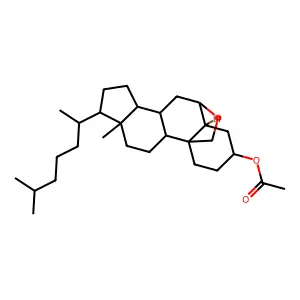 5alpha-Bromo-6,19-epoxycholestan-3beta-ol acetate structure