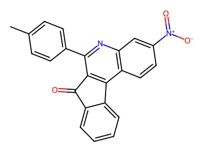 7H-Indeno(2,1-c)quinolin-7-one, 6-(4-methylphenyl)-3-nitro- structure