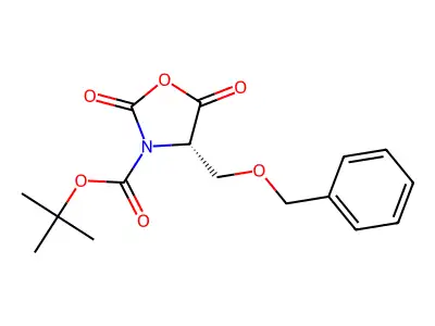 Tert-butyl 2,5-dioxo-4-(phenylmethoxymethyl)-1,3-oxazolidine-3-carboxylate structure