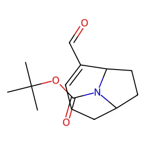 tert-Butyl (6R)-5-formyl-9-azabicyclo(4.2.1)on-4-ene-9-carboxylate structure
