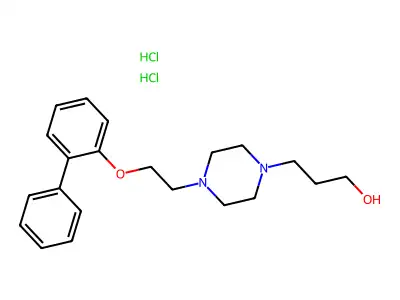 1-Piperazinepropanol, 4-(2-((1,1'-biphenyl)-2-yloxy)ethyl)-, dihydrochloride structure