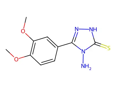 4-amino-5-(3,4-dimethoxyphenyl)-4H-1,2,4-triazole-3-thiol structure