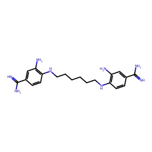 4,4'-(1,6-Hexanediyldiimino)bis(3-aminobenzenecarboximidamide) structure