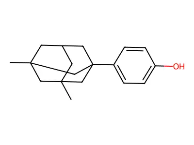 4-[(3R,5S)-3,5-dimethyl-1-adamantyl]phenol structure