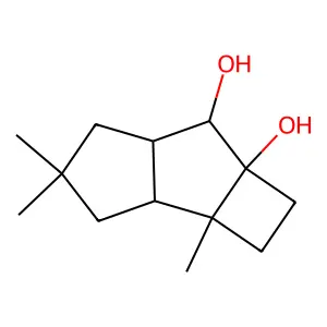 2a,4,4-Trimethyloctahydrocyclobuta[a]pentalene-6,6a(1H)-diol structure