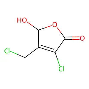 3-chloro-4-(chloromethyl)-5-hydroxy-2(5H)-furanone structure