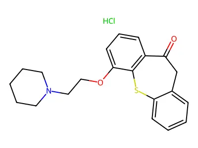 C21H23NO2S.ClH.1/2H2O structure