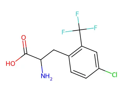 2-Amino-3-(4-chloro-2-(trifluoromethyl)phenyl)propanoic acid structure