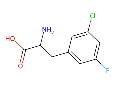 2-Amino-3-(3-chloro-5-fluorophenyl)propanoic acid structure