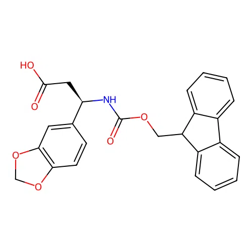 3-benzo[1,3]dioxol-5-yl-3-(9H-fluoren-9-ylmethoxycarbonylamino)propanoic Acid structure