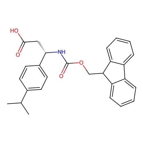 (3S)-3-({[(9H-fluoren-9-yl)methoxy]carbonyl}amino)-3-[4-(propan-2-yl)phenyl]propanoic acid structure