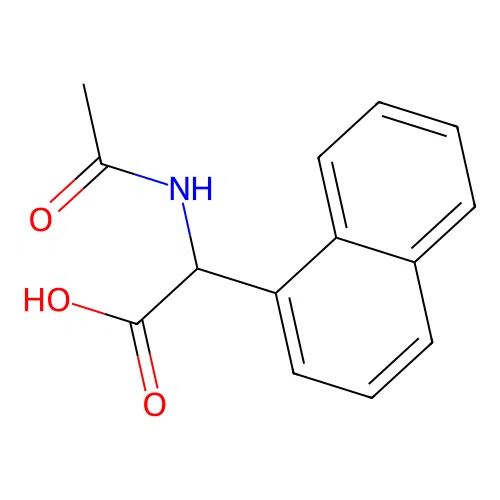 (Acetylamino)(1-naphthyl)acetic acid structure