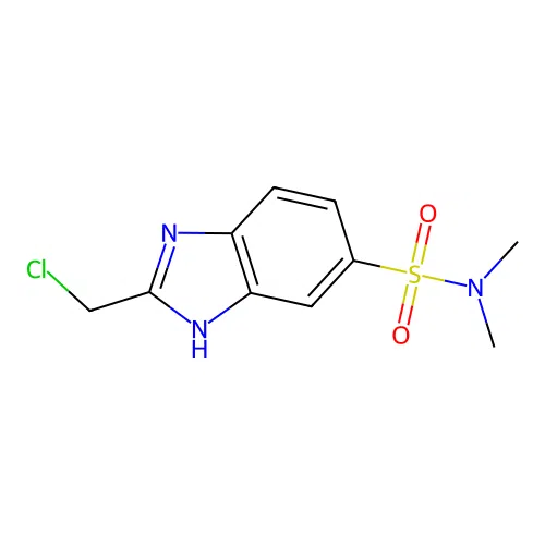 2-(chloromethyl)-N,N-dimethyl-1H-benzimidazole-5-sulfonamide structure