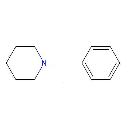 2-Phenyl-2-(1-piperidinyl)propane structure