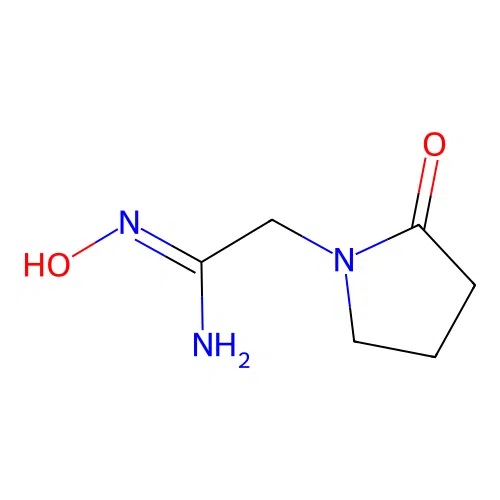 N'-hydroxy-2-(2-oxopyrrolidin-1-yl)ethanimidamide structure